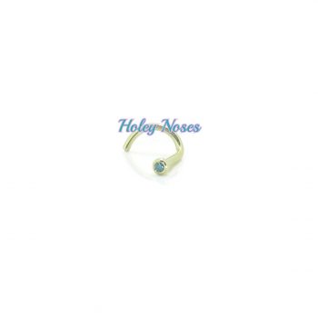 18ct Gold blue Diamond Nose Stud ring pin 0.005cts our smallest diamond nose stud - Image 3