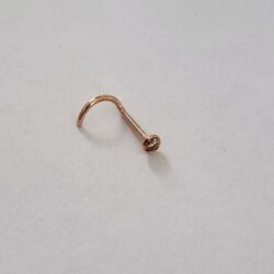 18ct gold 0.03ct natural champagne diamond nose stud  nose ring earring