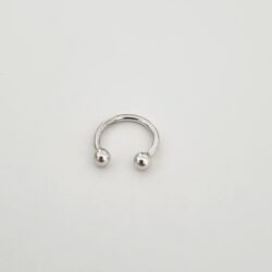 18ct white gold 16g circular barbell